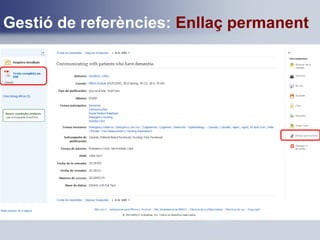 Gestió de referències: Enllaç permanent
 