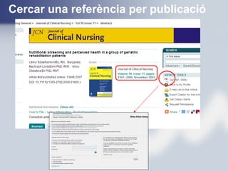 Cercar una referència per publicació
 