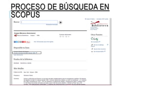 PROCESO DE BÚSQUEDA EN
SCOPUS
 