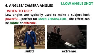 Language of camera angles in Cinematograhy_Quarter 2_Grade 10_Arts | PPTX