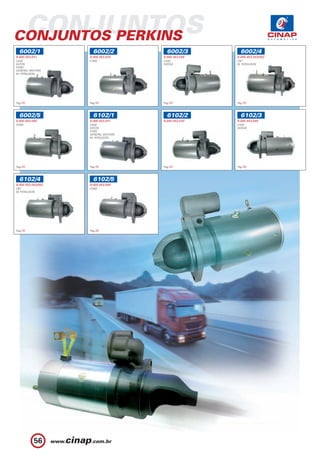CONJUNTOS
CONJUNTOS PERKINS
  6002/1              6002/2             6002/3        6002/4
9.000.453.041       9.000.453.033    9.000.453.049   9.000.453.043/052
CASE                FORD             CASE            CBT
EATON                                DODGE
                                        GE           M. FERGUSON
                                                          RGUSON
FORD
GENERAL MOTORS
M. FERGUSON




Pag.56              Pag.56           Pag.56          Pag.56



  6002/5              6102/1             6102/2        6102/3
9.000.453.050       9.000.453.041    9.000.453.033   9.000.453.049
FORD                CASE             -               CASE
                    EATON                            DODGE
                    FORD
                    GENERAL MOTORS
                    M. FERGUSON




Pag.56              Pag.56           Pag.56          Pag.56



  6102/4              6102/5
9.000.453.043/052   9.000.453.050
CBT                 FORD
M. FERGUSON
     RGUSON




Pag.56              Pag.56




           56
 