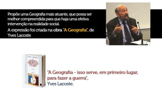 Ciência geográfica e conceitos da geografia