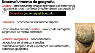 Ciência geográfica e conceitos da geografia