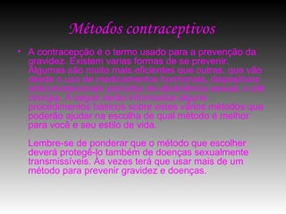 Métodos contraceptivos  ,[object Object]