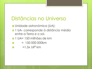 Distâncias no Universo

 