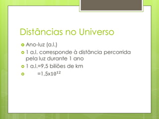 Distâncias no Universo

 