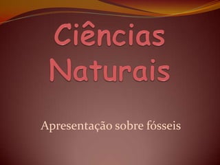 Ciências Naturais Apresentação sobre fósseis 