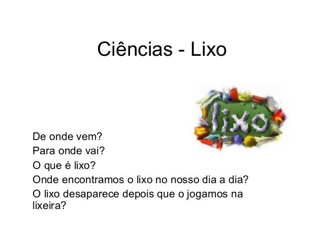 Artigo sobre lixo