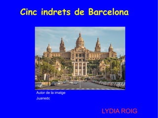 Cinc indrets de Barcelona
LYDIA ROIG
Autor de la imatge
Juanedc
 