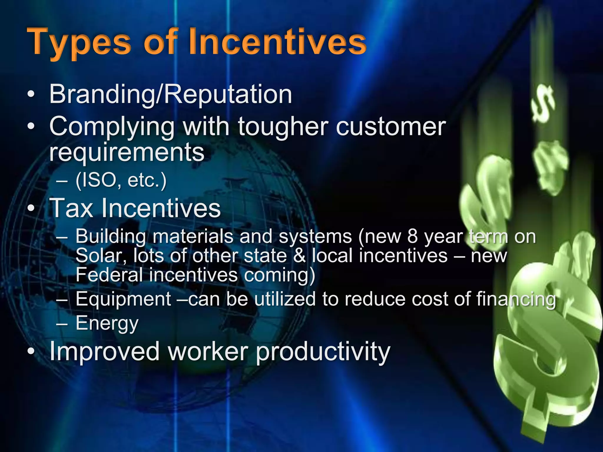 Cincinnati MEC 2009 Presentation: Evolving Green Economy