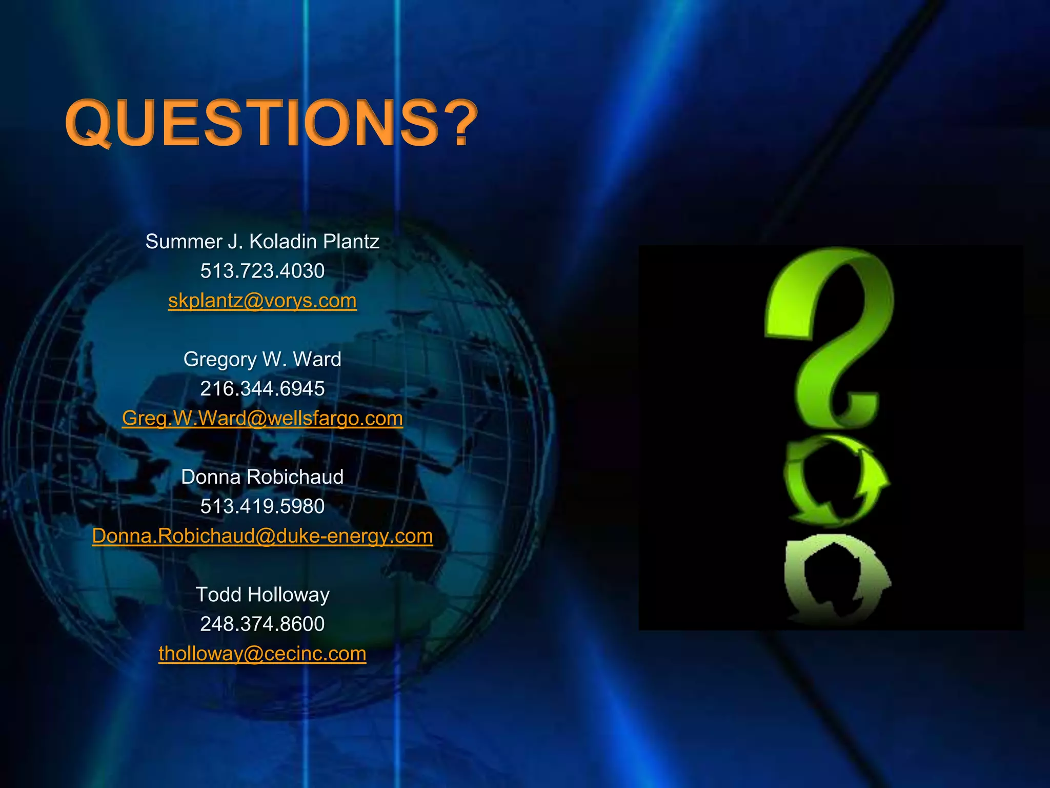 Cincinnati MEC 2009 Presentation: Evolving Green Economy