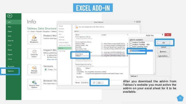 Tableau Add On Excel Tableau Add On Excel