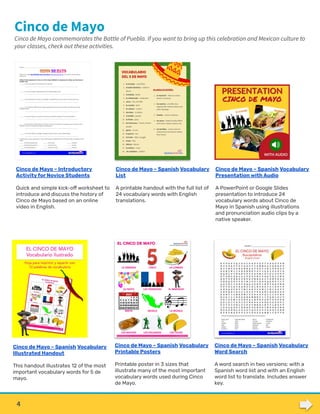 Cinco de Mayo Spanish Class Activities: Class Guide for Spanish Teachers