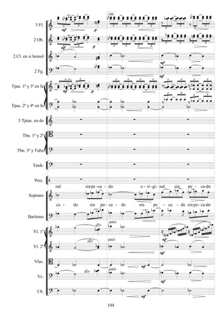 










3 Fl.  





  






 
 


 



    




 




  




 



  







 










 
 

2 Ob. 




   




  








    




  




  




  



  



  


 



  
2 Cl. en si bemol 




 







2 Fg. 


 
 


 
 









Tpas. 1ª y 3ª en fa 






 




   








    




  




  




  


  




  


 
 

 






 

Tpas. 2ª y 4ª en fa 

 






 






 




  


 
   




 


3 Tptas. en do 
  








Tbn. 1º y 2º    
Tbn. 3º y Tuba 
  


Timb. 
  


Perc.    







Soprano 

nal





sin

pe

-ca

-

do




 
o -

ri-

gi-




nal
 
sin
 



pe

-

ca-

do
Barítono 

ca -

do



 
sin

pe-
unis

ca -

do



 
sin
 
pe


-

ca -


do




sin

pe

- ca-

do
















Vl. 1º 


div




 
 
 




 


 




Vl. 2º  
 div


unis






 

Vlas.  


unis





Vc. 


div 
  


 
 
Cb. 


 





100
104
 