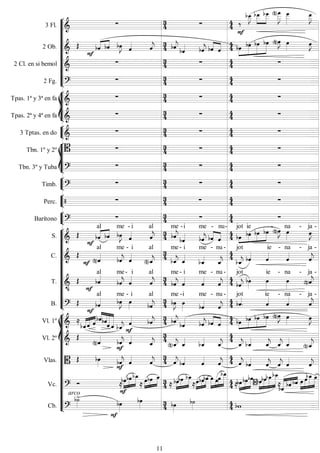 









3 Fl.     



 

  

 


2 Ob.  

 
 
  
  
  
 
 
 


    
  

2 Cl. en si bemol      
2 Fg.      








Tpas. 1ª y 3ª en fa      
Tpas. 2ª y 4ª en fa      


3 Tptas. en do      








Tbn. 1º y 2º      
Tbn. 3º y Tuba      


Timb. 
 
  
 


Perc.   
  
 


Barítono 
 
  
 












S. 





al
 

me -

i al



 

me

-i


me


-

nu-

 



jot

ie
 
-

 na

-


ja -
C. 

 
al


me -

i al






me

- i

me -


nu -




jot


ie - na

-


ja -
T. 



al


me-

i al

  

me

- i

me -


nu -

 

jot


ie - na

-


ja -
B. 



al


me -

i al


 

me

-i

me -


nu -
 

jot
ie - na
 -


ja -
















Vl. 1º  

 
  


  
  
  
  
 


 


    
  

Vl. 2º  









 





 

 
 


Vlas.    


 


 
 



 
 

 
 


Vc.  

 


 


    

 



 



 
  








  
  


  
Cb. 
arco




 
 


 
11
 