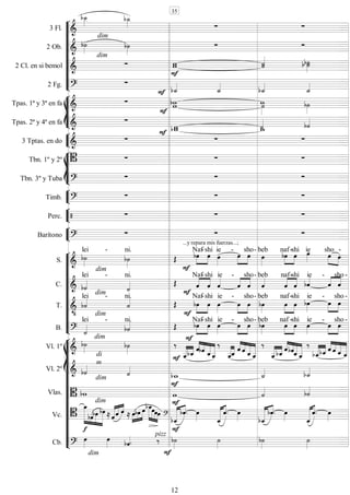 









3 Fl. 
   
2 Ob. 

dim

 
2 Cl. en si bemol 
dim


 
  
2 Fg.  
 











Tpas. 1ª y 3ª en fa  

 

Tpas. 2ª y 4ª en fa  
  


3 Tptas. en do  

 








Tbn. 1º y 2º    
Tbn. 3º y Tuba    


Timb. 
  


Perc.    


Barítono 

...y repara mis fuerzas...;
 











S. 

lei -

ni.




Naf-

shi

ie -


 
sho-

beb


naf-

shi 
ie



sho

-
C.  
lei -
dim

ni.



Naf-

shi
ie -


 
sho-
beb

naf-

shi
ie -


 
sho -
T. 

lei -
dim
ni.





Naf-

shi

ie -


 
sho-

beb


naf-

shi

ie -


 
sho -
B.  
lei -
dim
ni.
 

Naf-
shi

ie -


 sho-

beb


naf -
shi

ie -


 sho -
















Vl. 1º 

dim





 


 



 


   



 


 



 



  
Vl. 2º  
di
m


 

Vlas.  
dim
dim 

  
Vc. 
 



   
 
   


 



 
 

   

   

   

 
Cb. 
dim


 

pizz







35
12
 