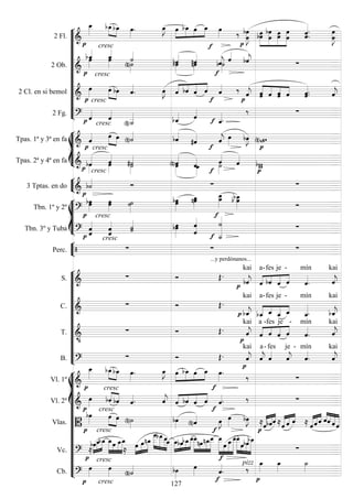 











2 Fl. 

cresc


 
 
 



   

 


 





  
 

 


2 Ob.  


cresc










 


 
2 Cl. en si bemol 
cresc
 

  
 
  


   

 


 



    
 

2 Fg.  

cresc 
 
 

 








Tpas. 1ª y 3ª en fa 
cresc
  
  




 



 
Tpas. 2ª y 4ª en fa 
cresc 








 






3 Tptas. en do 
   








Tbn. 1º y 2º 

cresc

 

 


  
Tbn. 3º y Tuba 


cresc

 









Perc.  
...y perdónanos...
 












S. 


 


kai
 


a-

fes

je -
 

mín


kai
C. 


 


kai
 
 

a-

fes

je -
 

mín


kai
T. 



  

kai
 



a -

fes

je

-


mín


kai
B. 


  

kai


a-

fes


je -


mín


kai















Vl. 1º  



 

cresc

 



   



 
Vl. 2º 

cresc

   
  


   

  
Vlas. 

cresc




 


 






 
 
    

 


 
Vc.  

cresc


 



 



 






 














 






Cb. 



cresc
 




pizz





127
 