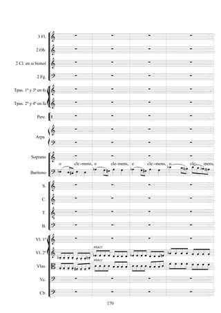 









3 Fl. 
   
2 Ob. 
   
2 Cl. en si bemol 
   
2 Fg. 
   








Tpas. 1ª y 3ª en fa 
   
Tpas. 2ª y 4ª en fa 
   


Perc.     


Arpa

   

   






Soprano 
   
Barítono 

o

 
cle -

mens,

o


  
cle-

mens,

o


 
cle -

mens,

o


 



cle-
 
mens,










S. 
   
C. 
   
T. 

   
B. 
   















Vl. 1º 
   
Vl. 2º  



   



   
stacc




    



    



    

 
    



   



   
Vlas.  



    



  
stacc




   



   



   



   



    



   
Vc. 
   
Cb. 
   
170
 
