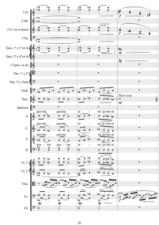 









3 Fl. 
 


 



 




 


 
 

2 Ob. 

 


2 Cl. en si bemol  
 




 


 








2 Fg.   









Tpas. 1ª y 3ª en fa 

 

 

 
 



 
Tpas. 2ª y 4ª en fa   
2 



3 Tptas. en do   










Tbn. 1º y 2º    
Tbn. 3º y Tuba    


Timb.   


     


     


     


    


Perc. 


  


  


  



    

Plato susp




Barítono 
  












S. 



gue-

ma




gue-

ma




ie
 
-





na-

ja-

mu-

ni

C.  


gue-

ma
 


gue-

ma

 

ie
 
-




na-

ja-

mu-

ni

T. 




gue-

ma
 


gue-

ma




ie
 
-




na-

ja-

mu-

ni

B. 

 
gue -


ma

gue -


ma

ie -





na-

ja-

mu-

ni

















Vl. 1º 





 






 






 






 






Vl. 2º 


   

  
 
   


   

Vlas. 

 
 



   


  



   


  



   


  



   
Vc.  






 






 
 
 






 












 

unis


 
 



  


  



  
Cb.  




20
 