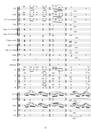 









3 Fl. 



 


 


 

 
  



2 Ob.  




















 



  
 










dim

2 Cl. en si bemol 



 


  

 

     

dim

2 Fg.  

    
dim








Tpas. 1ª y 3ª en fa  


  
 
dim
Tpas. 2ª y 4ª en fa  

 

   
dim


3 Tptas. en do   
   
 
 
dim








Tbn. 1º y 2º  
 
 
  
 
 
dim
Tbn. 3º y Tuba 



 
 
 
 

dim


Timb.  
  
 
 
 
 
dim



Perc.   
  

dim



Barítono 
 
  
 











S.  
mei



kol

ie -

mei



kol

ie -


 


mei

ja

-


 

ya

 

Ve
C.  
me

- i



kol

ie -

 mei

ja -




ya




Ve
T. 


me

- i



kol

ie -

 
mei
ja -
 

ya

 

Ve
B.  
me

- i



kol

ie -



mei

ja -

 
ya




Ve














Vl. 1º   

  




   
  

   



    



  



     


 



   

  



  
Vl. 2º  

 
  
  

dim
Vlas.   


  



    

  



   
 



   



     






  


 



  
Vc.  

 



 
Cb.  

 



 
dim
dim
 
30
 