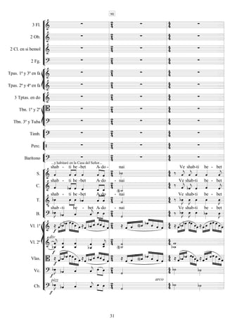 









3 Fl.      
2 Ob.      
2 Cl. en si bemol      
2 Fg.      








Tpas. 1ª y 3ª en fa      
Tpas. 2ª y 4ª en fa      


3 Tptas. en do      








Tbn. 1º y 2º      
Tbn. 3º y Tuba      


Timb. 
 
  
 


Perc.   
  
 


Barítono 
...y habitaré en la Casa del Señor...
 
  
 










S.  
shab -



ti

be -

bet



A-

do -

 
nai

  
Ve


shab

-ti

be -


bet
C.  shab -


ti

be -

bet



A-

do


-

nai

 

Ve


shab

-ti
be -


bet
T. 


shab -


ti

be -
bet



A-

do

 
- nai
  

Ve


shab

-ti

be -


bet
B. 


shab
-ti
be -


bet



A-

do
 
- nai
  
Ve


shab

-ti

be -


bet
















Vl. 1º 

 

 



  


   


   
  
 
   


   
  

 



   

  



   
Vl. 2º 
div







 




 

Vlas.  

 
 
 



  


   


   

  
 
   



  

  
 
 



  
 
 



  
Vc. 

  

 

  
  
 

Cb. 
pizz


 


 

  
 
arco

 

90
31
 