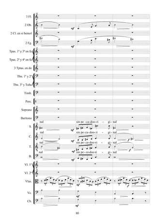 









3 Fl. 
  
2 Ob. 

  
 
  
 

2 Cl. en si bemol 
  
2 Fg. 




 
 
 
 









Tpas. 1ª y 3ª en fa 
  
Tpas. 2ª y 4ª en fa 
  


3 Tptas. en do 
  








Tbn. 1º y 2º 
  
Tbn. 3º y Tuba 
  


Timb. 
  


Perc.    






Soprano 
  
Barítono 
  











S.  
nal
 




sin

pe -

ca-

doo


-ri -


gi-

nal

C.  
nal

 




sin

pe-

ca-

doo-

ri -


gi-

nal
 
T. 


nal






sin

pe-

ca-

doo

-ri -


gi-

nal


B.  
nal







sin

pe-

ca-

doo-

ri -


gi-

nal














Vl. 1º 
  
Vl. 2º 
  
Vlas. 
 








  




  


 
  



 




  



   


 
  



 


 

 



  




  
Vc. 



  
 
Cb. 



 




80
 