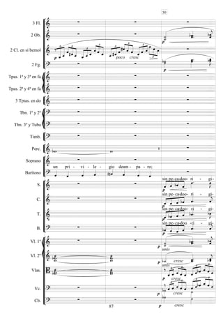 










3 Fl. 
  
2 Ob. 
 

 
 

2 Cl. en si bemol 



 



  


 
 





 




 



 
cresc
 


 
 



 
  
2 Fg. 

 
poco




 









Tpas. 1ª y 3ª en fa 
  
Tpas. 2ª y 4ª en fa 
  


3 Tptas. en do 
  








Tbn. 1º y 2º 
  
Tbn. 3º y Tuba 
  


Timb. 
  


Perc.     






Soprano 
  
Barítono  
un

pri -

vi -

le -
gio

deam -

pa -

ro;












S. 
 


 


sin

pe-

ca-

doo-
ri -


gi-
C. 
 





sin

pe-

ca-

doo-


ri -


gi-
T. 
 




sin

pe-

ca-

doo-


ri -


gi-
B. 
 






sin

pe-

ca-

doo


-ri -


gi-















Vl. 1º 
 
 
 
 

Vl. 2º   
 
unis
 
cresc


Vlas.   

unis



 
 




 
cresc


 
 



  
Vc. 
 





 
 




  





cresc




  
Cb. 
 

 
cresc
50
87
 