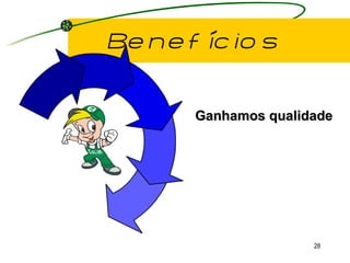 Benefícios Ganhamos qualidade 
