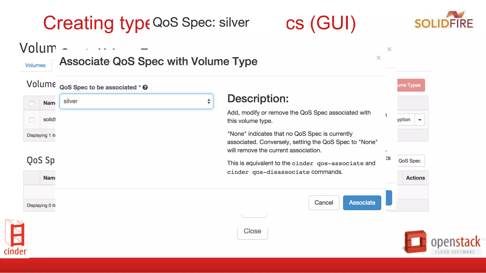 Creating types and extra-specs (GUI)
 