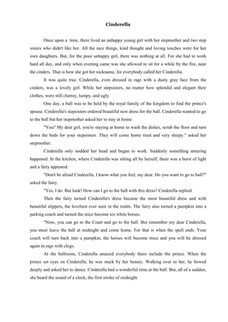 What Is The Text About Cinderella