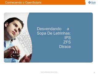 Por que conhecer o OpenSolaris? Custo estimado da contribuição da Sun para o Debian GNU/Linux  Inclui código em GNOME Linux kernel Mozilla OpenOffice.org X.org and other projects Fonte:  UNU-MERIT report for the European Commission “ Economic impact of FLOSS on innovation and competitiveness of the EU ICT sector” Janeiro de  2007 
