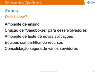A Distribuição: Project Indiana Requerimentos de Instalação Mínimo 3 GB de espaço em disco 