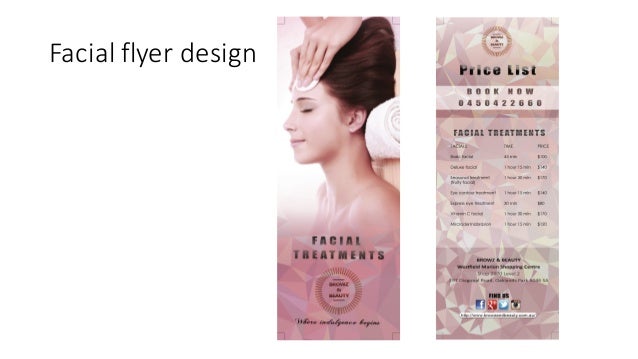 design portfolio flyer for facial