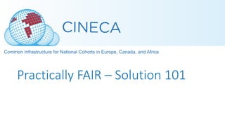 Practically FAIR – Solution 101
 