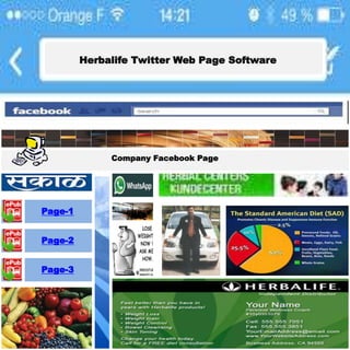 Cinecron X code App
Herbalife Twitter Web Page Software
Company Facebook Page
Page-1
Page-2
Page-3
 