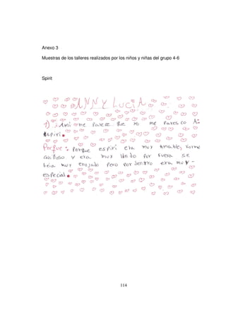 Anexo 3

Muestras de los talleres realizados por los niños y niñas del grupo 4-6



Spirit




                                        114
 