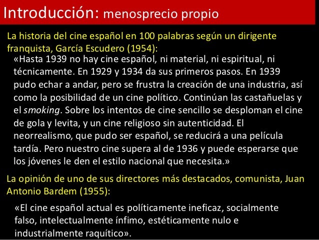 Introducción a la historia del cine español