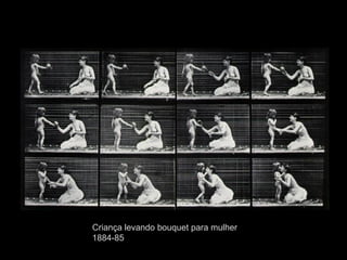 Criança levando bouquet para mulher
1884-85
 