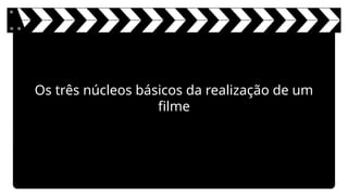 Os três núcleos básicos da realização de um
filme
 
