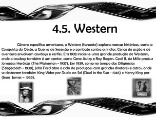 4.3. Ficção	Os rudimentos da narração e da montagem artística são desenvolvidos pelo americano Edwin Porter, em 1902, em “Vida de um bombeiro americano”, e consolidado, um ano mais tarde, com “O grande roubo do trem”, o primeiro grande clássico do cinema americano.O filme inaugura o género Western e marca o começo da indústria cinematográfica. Despontam, então, dois grandes nomes dos primórdios do cinema: Georges Méliès e David Griffith.