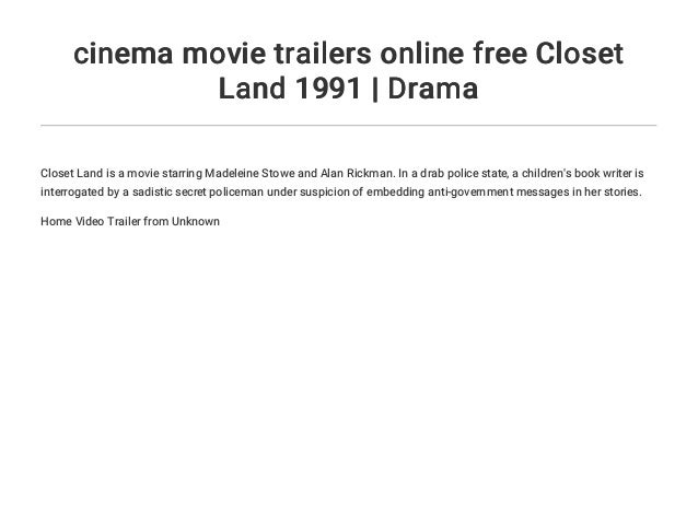 Cinema Movie Trailers Online Free Closet Land 1991 Drama