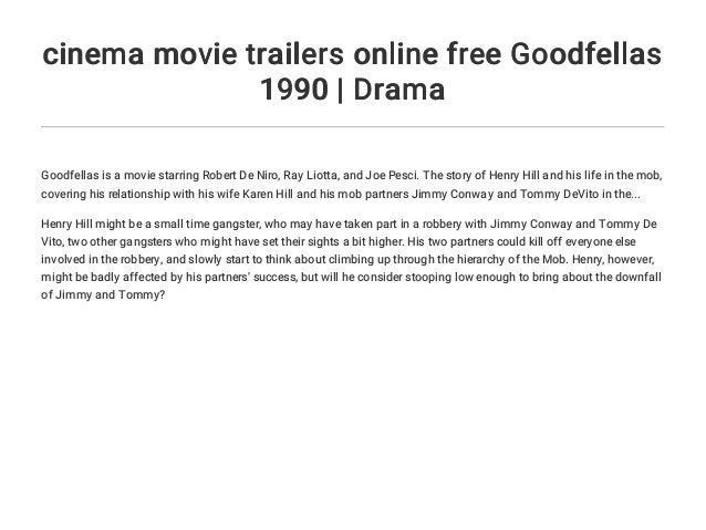Cinema Movie Trailers Online Free Goodfellas 1990 Drama