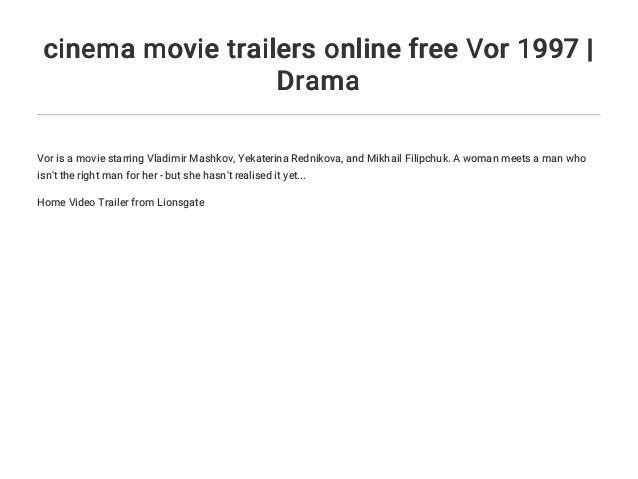 Cinema Movie Trailers Online Free Vor 1997 Drama