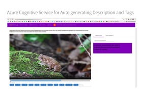 Azure Cognitive Service for Auto generating Description and Tags
 