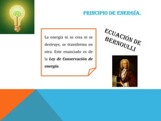 La energía ni se crea ni se
destruye, se transforma en
otra. Este enunciado es de
la Ley de Conservación de
energía.
 