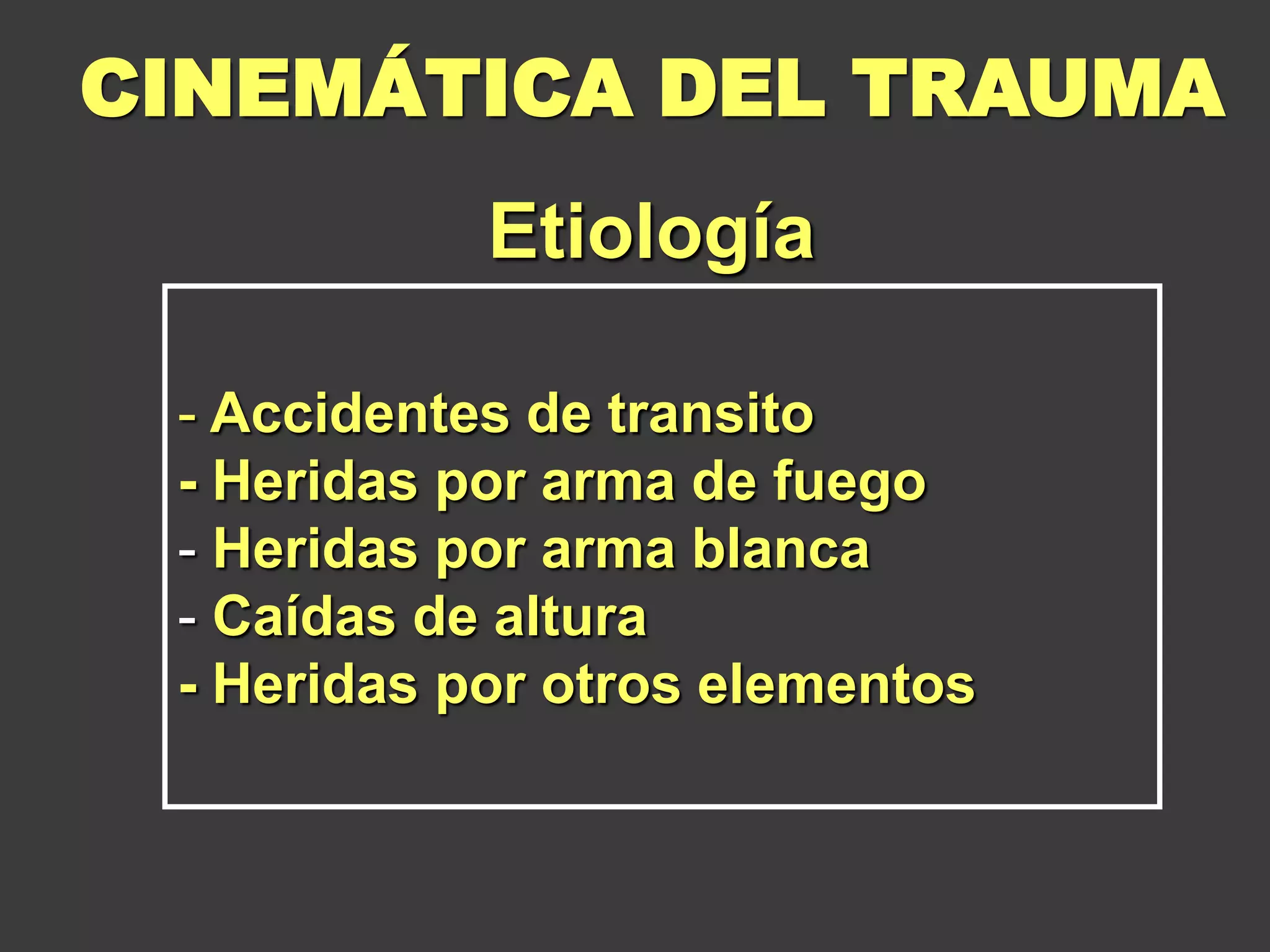 Cinematica del trauma | PDF
