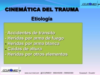 Cinematica del trauma CCUR-MED | PPTX