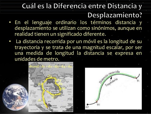 Cinematica diferencia entre distancia y desplazamiento