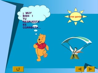 ¡ MUY¡ MUY
BIEN !BIEN !
TUTU
RESPUESTARESPUESTA
ESES
CORRECTA…CORRECTA…
Eres genial
 