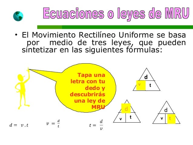 UNIDADES DE LA DISTANCIA (d): km, m, cm ………..
EQUIVALENCIAS DE LA DISTANCIA (d):
1 Km = 1000 m 1m = 100 cm
UNIDADES DEL TI...